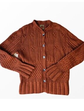 Vintage Millma Bolivia Baby Alpaca Silk Handknit Cozy Cottagecore Cardigan